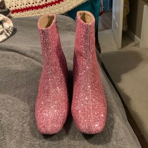 Pink Sparkle Booties